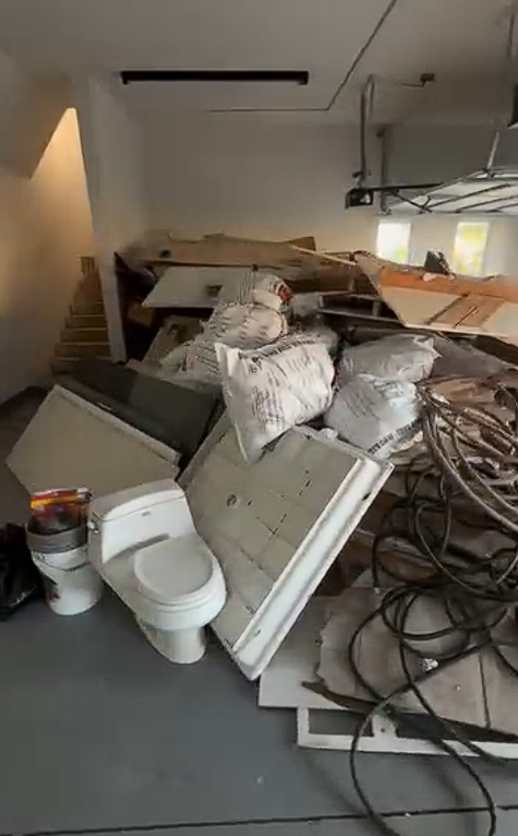 garage construction cleanout huntington